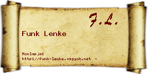 Funk Lenke névjegykártya
